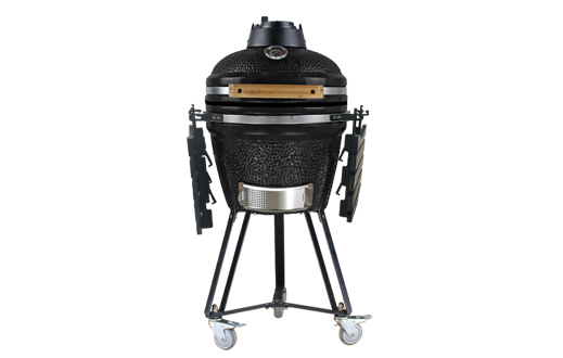 ceramic orange kamado grill