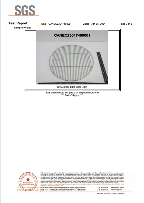 cooking grid test report 2