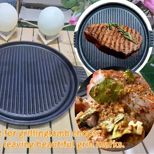 Cast iron double-sided baking pan